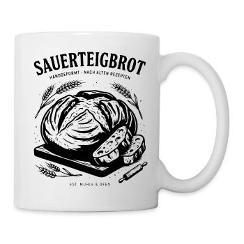 Sauerteigbrot Backen Bäcker Getreide Handgeformt - Tasse - Weiß - Rechts