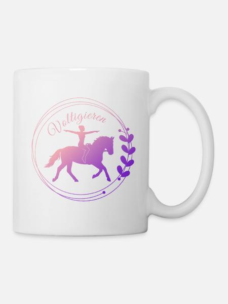 Voltigieren Grundsitz – Geschenk für Voltigierer - Tasse - Weiß