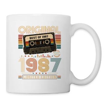 Cassette cadeau de mariage pour le 39e anniversaire Meilleur de 1987 - Mug blanc - blanc - Droite