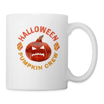 Halloween Kürbisgesicht Kürbis Vintage Kostüm - Tasse - Weiß - Rechts