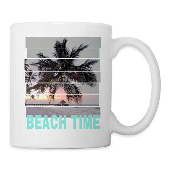 Beach Time with Vintage Beach and Sunset - Mug - white - Right