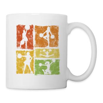 Cheerleader Squad Cheer Sport Retro Stil - Tasse - Weiß - Rechts