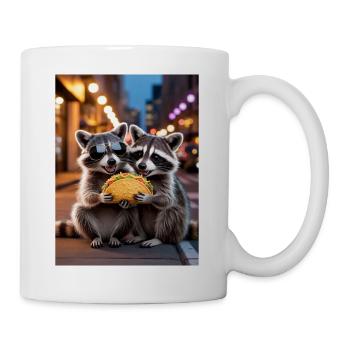 Raccoon Taco Duo in City Light - Mug - white - Right