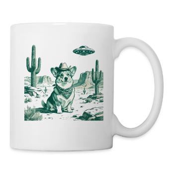 Corgi Ranch Western UFO - Mug blanc - blanc - Droite