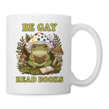 Mois de la fierté LGBTQ - Soyez gay Lisez des livres - Mug blanc - blanc - Droite