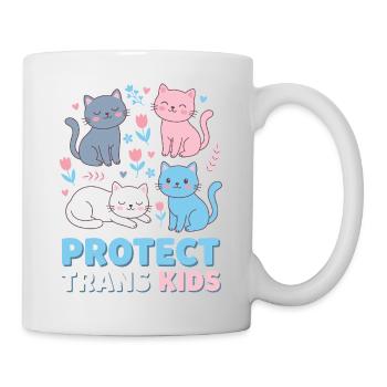 Mois de la fierté LGBTQ - Protéger les enfants trans - Mug blanc - blanc - Droite