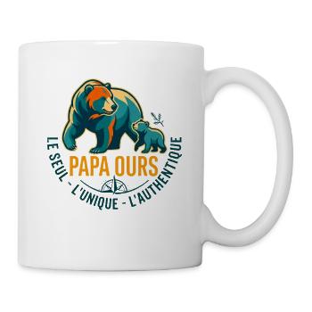 Papa Ours L'Unique Authentique - Mug blanc - blanc - Droite