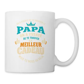 Papa Humour Le Meilleur Cadeau - Mug blanc - blanc - Droite