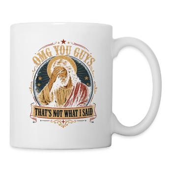Jesus Gesichtspalm Meme - Tasse - Weiß - Rechts