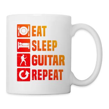 Gitarrenspiel Geschenkidee für ein Gitarrenspieler - Tasse - Weiß - Rechts
