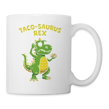 Taco Saurus Rex Foodie Hungryer Food Mexican - Mug blanc - blanc - Droite