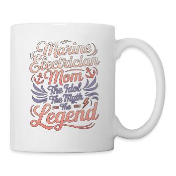 Maman électricienne marine L’électricien des navires idoles - Mug blanc - blanc - Droite