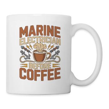 Électricien maritime avant l’amoureux du café électrique - Mug blanc - blanc - Droite