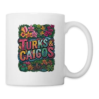 Tropical flower of the Turks and Caicos Islands - Mug - white - Right