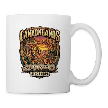 Canyonlands Utah Ram Badge 1964 - Tasse - Weiß - Rechts