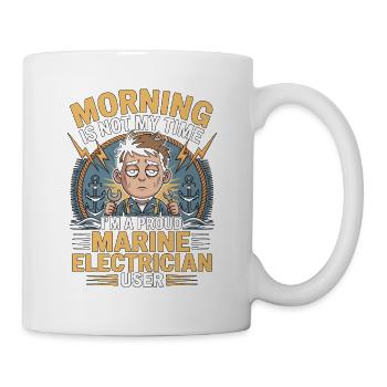 Électricien maritime, le matin n’est pas mon temps d’ingénieur - Mug blanc - blanc - Droite
