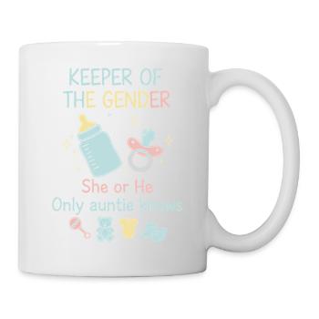 Gender Reveal Keeper Of The Gender She Or He - Mug - white - Right