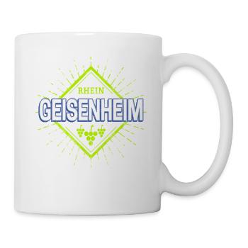 Geisenheim am Rhein mit Retro Weintrauben Souvenir - Tasse - Weiß - Rechts
