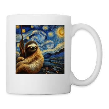 Faultier Starry Night - Tasse - Weiß - Rechts