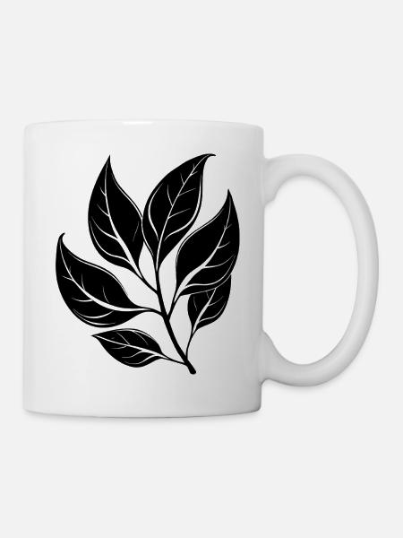 Gummiblätter - Tasse - Weiß