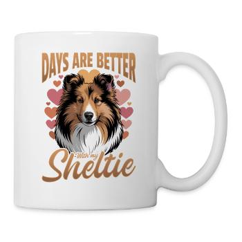 Shetland Sheepdog Sheltie Dog Breed - Mug - white - Right