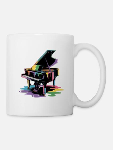 Klavier - Tasse - Weiß