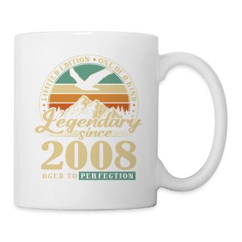 Gift, né en 2008, 18e anniversaire, 18 ans - Mug blanc - blanc - Droite
