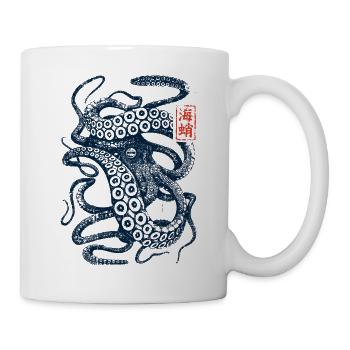 Octopus Vintage Grunge - Mug - white - Right