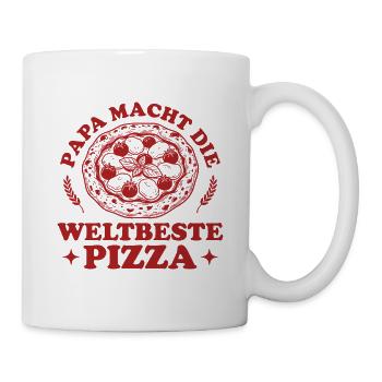 Papa macht die weltbeste Pizza – Pizzabäcker - Tasse - Weiß - Rechts