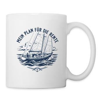 Segeln Plan für die Rente Kapitän - Tasse - Weiß - Rechts
