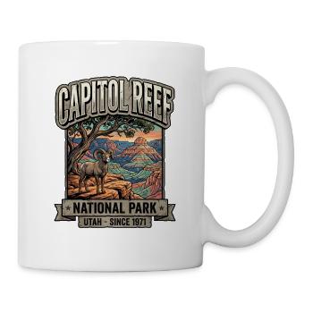 Capitol Reef National Park Artwork - Tasse - Weiß - Rechts