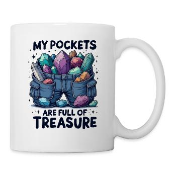 Mes poches sont pleines de trésors - Mug blanc - blanc - Droite