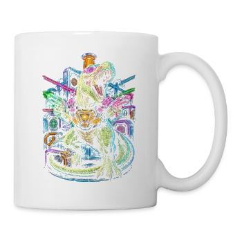 Laser Tag Dinosaure - Mug blanc - blanc - Droite