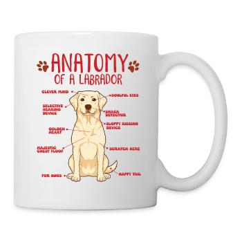Chemise jaune d’anatomie Labrador - Mug blanc - blanc - Droite