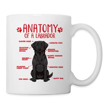 Chemise noire Labrador Anatomy - Mug blanc - blanc - Droite