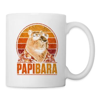 Papibara: Hamster in retro sunset - Mug - white - Right