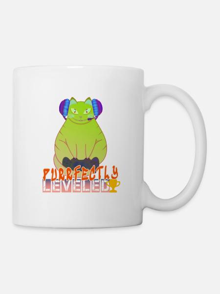 Purrfekt Gaming-Katze - Tasse - Weiß