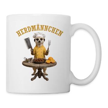 Ein lustiges Herdmännchen Koch Erdmännchen - Tasse - Weiß - Rechts