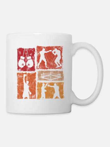 Boxen Grafik Für Boxer Und Trainer - Tasse - Weiß