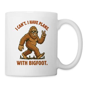 Bigfoot avec le signe de paix - Mug blanc - blanc - Droite