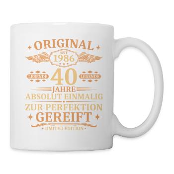 40. Geburtstag Jahrgang 1986 Geschenk Idee - Tasse - Weiß - Rechts