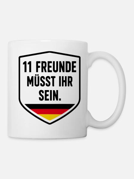 Deutschland Fußball Fan Teamgeist Elf Freunde - Tasse - Weiß