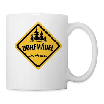 Dorfmädel im Herzen - Tasse - Weiß - Rechts