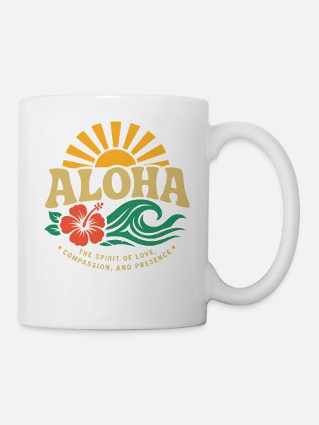 Aloha-Geistwelle - Tasse - Weiß