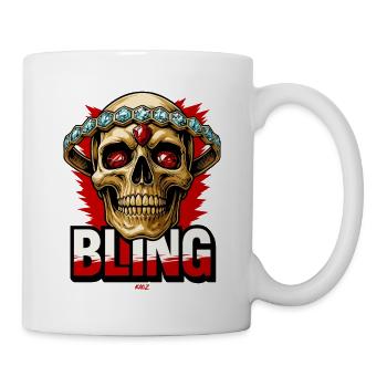 Skull Bling Crown Gem Fashion - Mug - white - Right