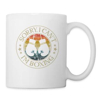 Désolé, je ne peux pas, je boxe - Mug blanc - blanc - Droite