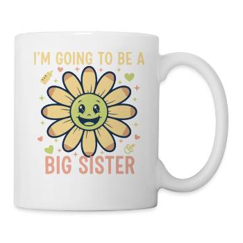 Gender Reveal Baby Shower Big Sister Baby - Mug - white - Right