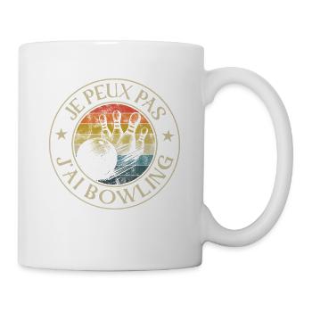 Je Ne Peux Pas J'ai Bowling - Tasse - Weiß - Rechts