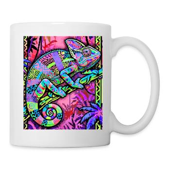 Chamäleon - Tasse - Weiß - Rechts