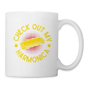 Funny Harmonica Player Check Out My Harmonica - Mug - white - Right